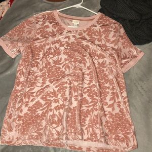 Pink floral shirt